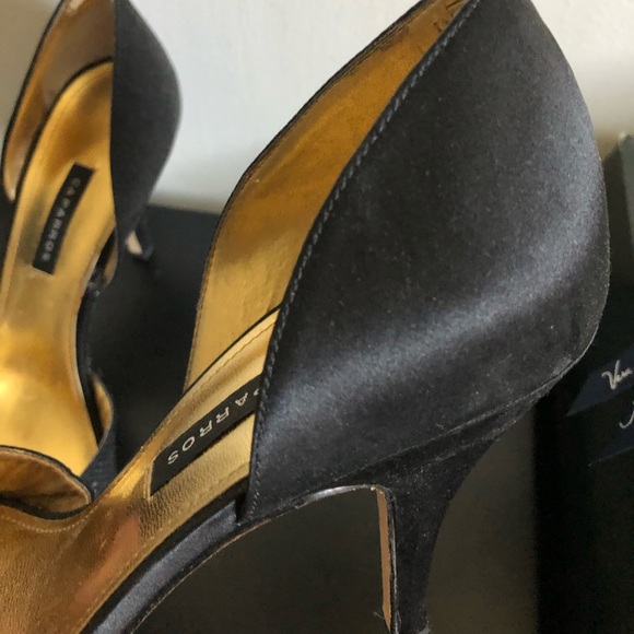 NWOT Caparros Black Beaded Open Toe Heels, 8.5 - Picture 4 of 8